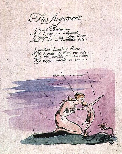 Het Argument, uit Visioen van de Dochters van Albion door William Blake